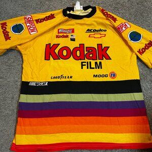 Rare NASCAR Sterling Marlin Kodak Racing ALL OVER PRINT T SHIRT MENS XL